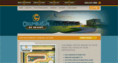 Desktop Screenshot of columbiasunrvresort.com